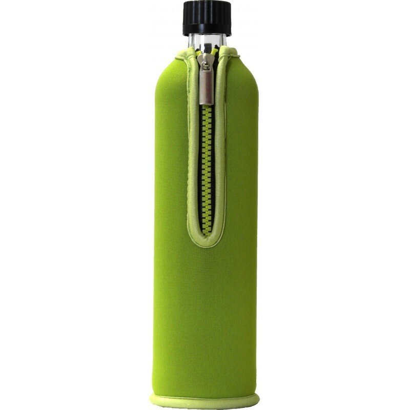 Glasflasche mit einfarbigem Neoprenbezug 500 ml