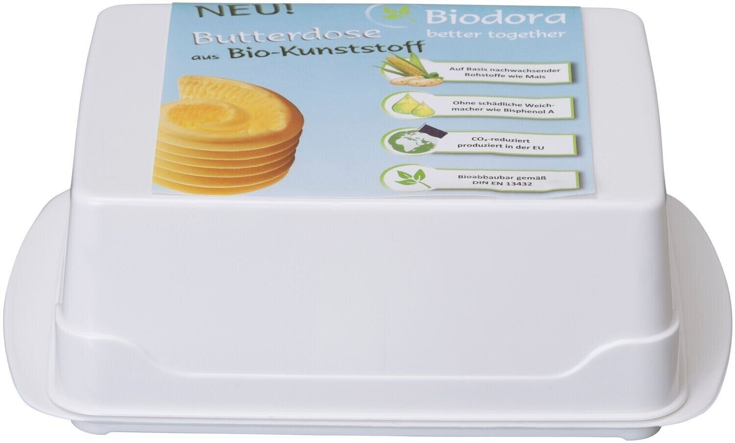Butterbox aus nachwachsendem Rohstoff (Bioplastik)