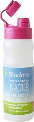 Trinkflasche aus nachwachsendem Rohstoff (Bioplastik)
