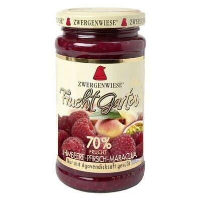 Himbeere- Pfirsich- Maracuja Marmelade 70% Frucht 225g