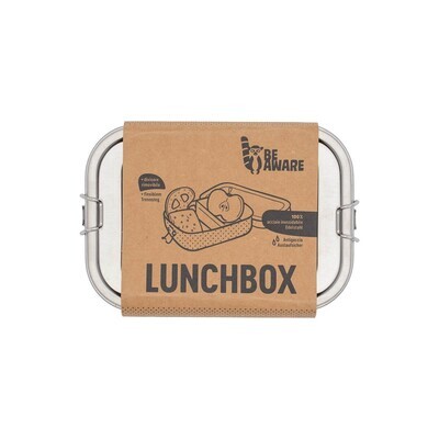 Lunchbox aus Edelstahl be aware
