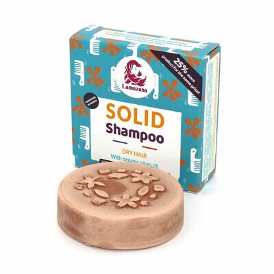 Shampoo solido al geranio e prugna per capelli secchi Lamazuna 70ml