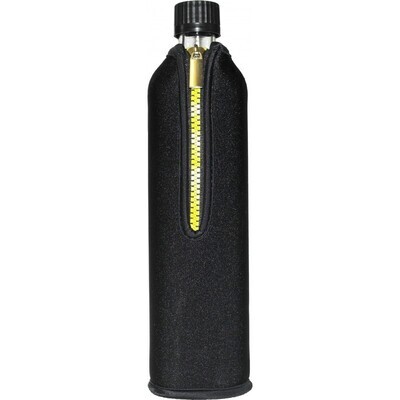 Glasflasche mit einfarbigem Neoprenbezug 500 ml