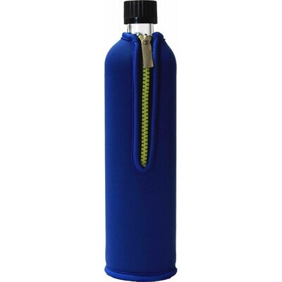 Glasflasche mit einfarbigem Neoprenbezug 700 ml