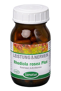 Leistung und Nerven Sanatur Rhodiola Rosea 60 Kapseln