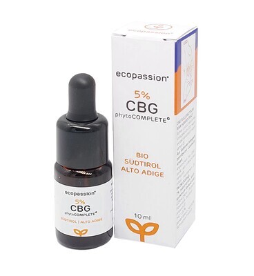 CBG phyto COMPLETE 5% CBG (500mg CBG) + 7% estratto
grezzo fullspectrum - ALTO ADIGE 10 ml