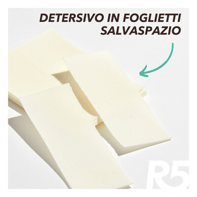 Detersivo per bucato in foglietti R5 (32 lavaggi)