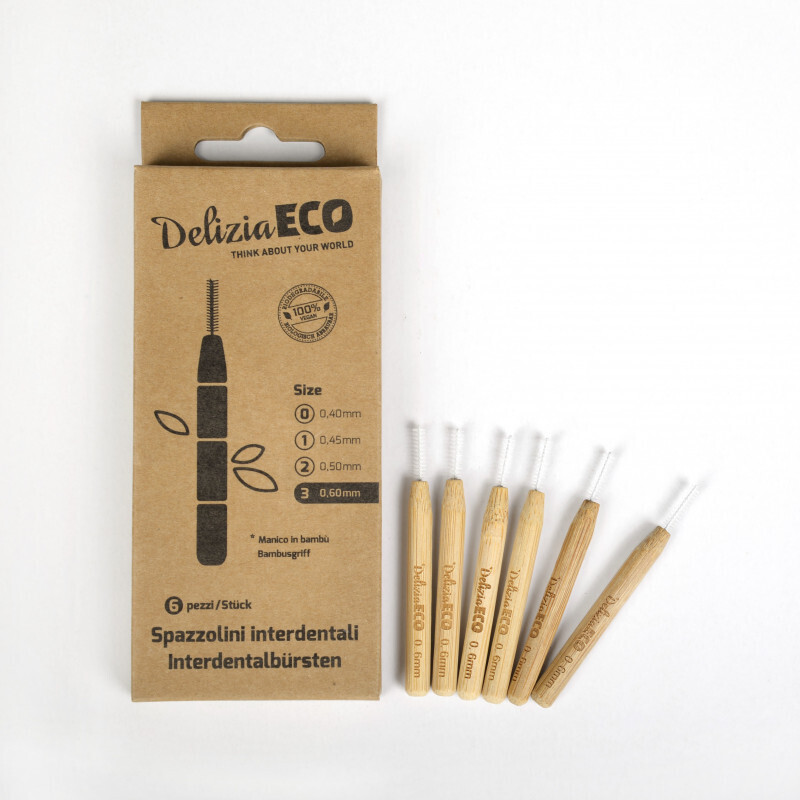 Interdental Zahnbürste Delizia Eco Set mit 6 Bürsten