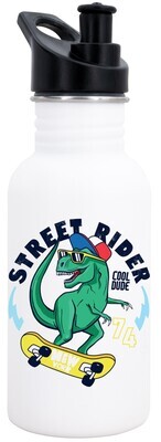 Kinder Trinkflasche aus Edelstahl mit Push Pull Verschluss