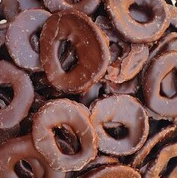 Mele essiccate ricoperte di cioccolato fondente bio