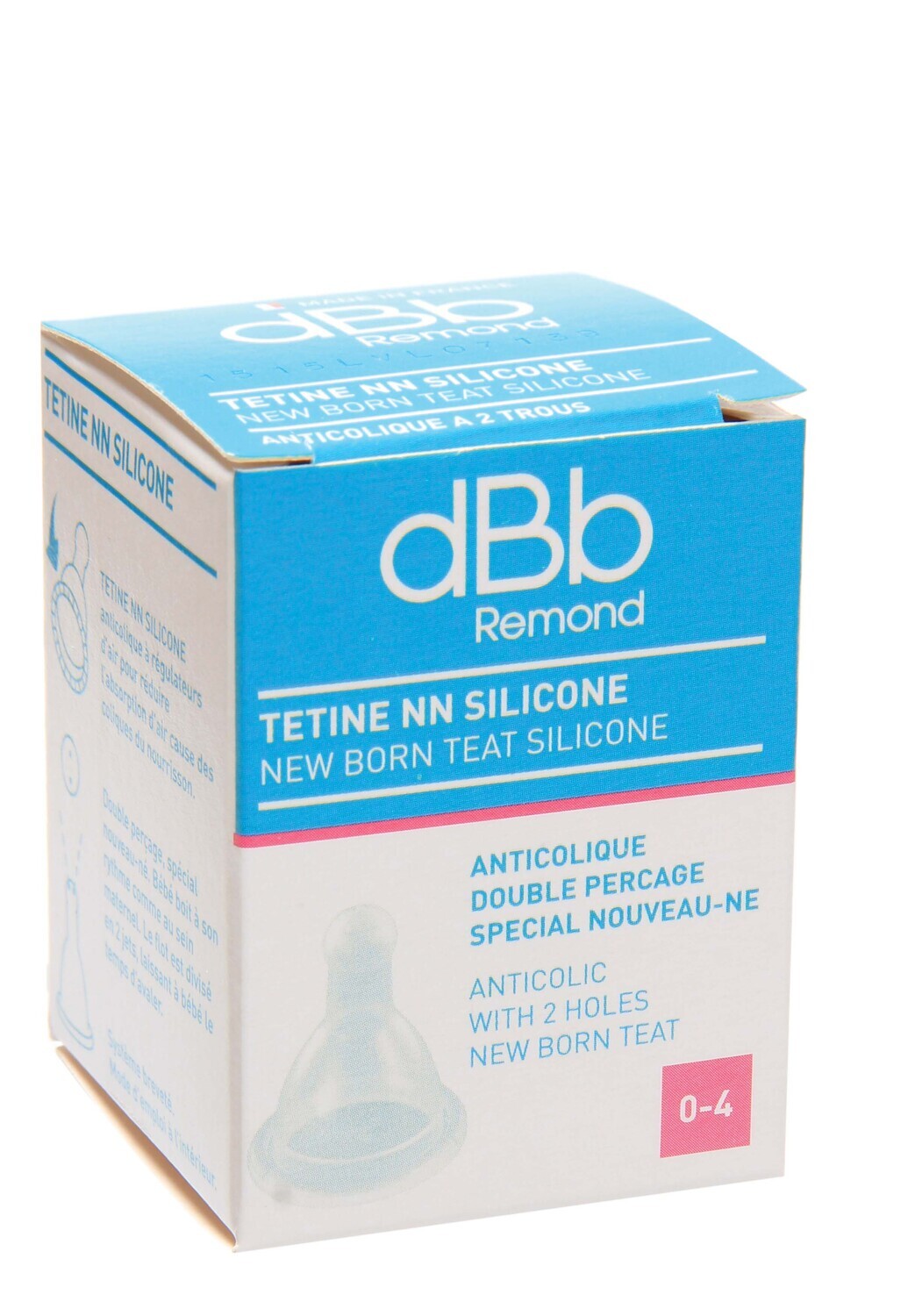 Tettarella neonato in silicone per biberon in vetro