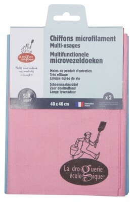 Putz Tuch – Mehrzweck-Mikrofilamentlappen 40 x 40 cm, 2er-Set Ecodis