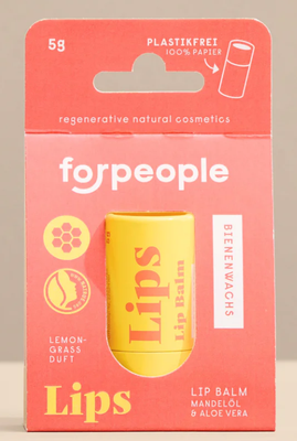 Lippenbalm mit Bienenwachs und Zitronengras 4people who care 5g