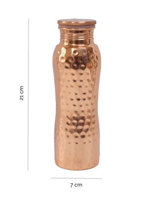 Gehämmerte Kupferflasche Curve, 600 ml