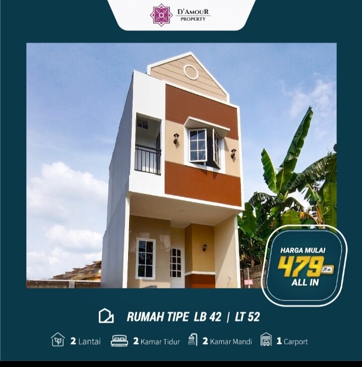 D&#39;Amour Residence, Cibinong..
Rumah 2 lantai Termurah se Bogor
Cukup booking 5 juta