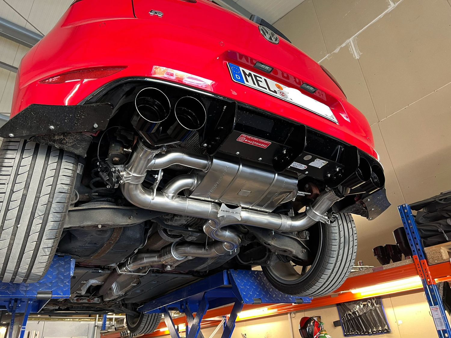 Golf 7 R Facelift  Terrorline Klappenabgasanlage 3,5 Zoll auf 2x3 Zoll