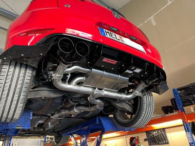 Golf 7 R Facelift  Terrorline Klappenabgasanlage 3,5 Zoll auf 2x3 Zoll