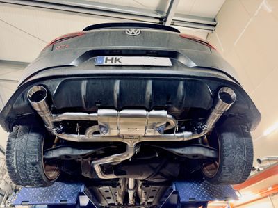 Golf 7 GTI Vor-Facelift Terrorline Klappenabgasanlage 3,5 Zoll auf 2x3 Zoll