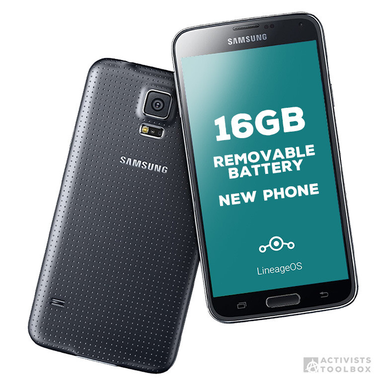 Samsung Galaxy S5 DeGoogled Phone (w/ Removable Battery)