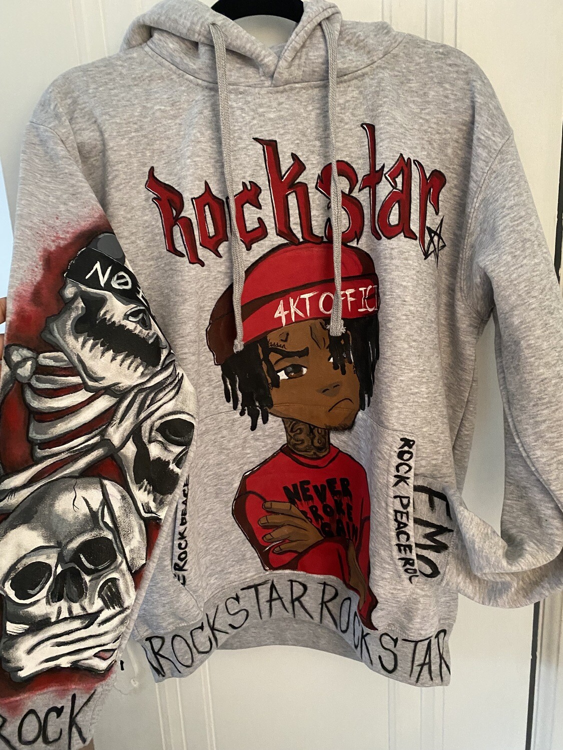 &#39;&#39;Never Broke Again&quot; Rockstar custom hoodie