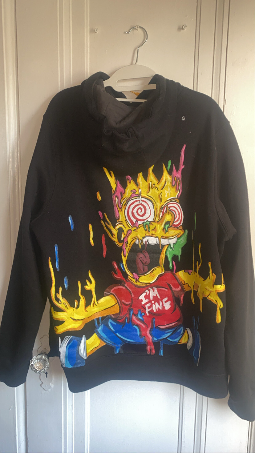 Trippy Bart simpson hoodie