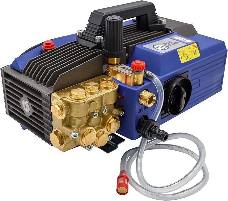 AR Blue Clean AR630, Heavy Duty Electric Pressure Washer, 1900 Max PSI, 2.1 GPM with adjustable pressure gauge