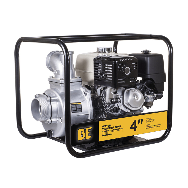 BE PRESSURE 4" Water Transfer Pump with Honda GX390 Engine