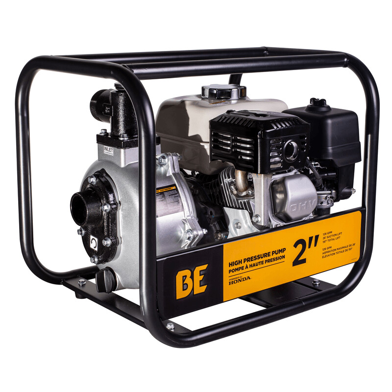 BE PRESSURE 2" High-Pressure Water Transfer Pump with Honda GX200 Engine