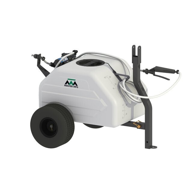 Master MFG 12 Gallon Lawn Trailer Broadcast Sprayer, 84″ Swath
