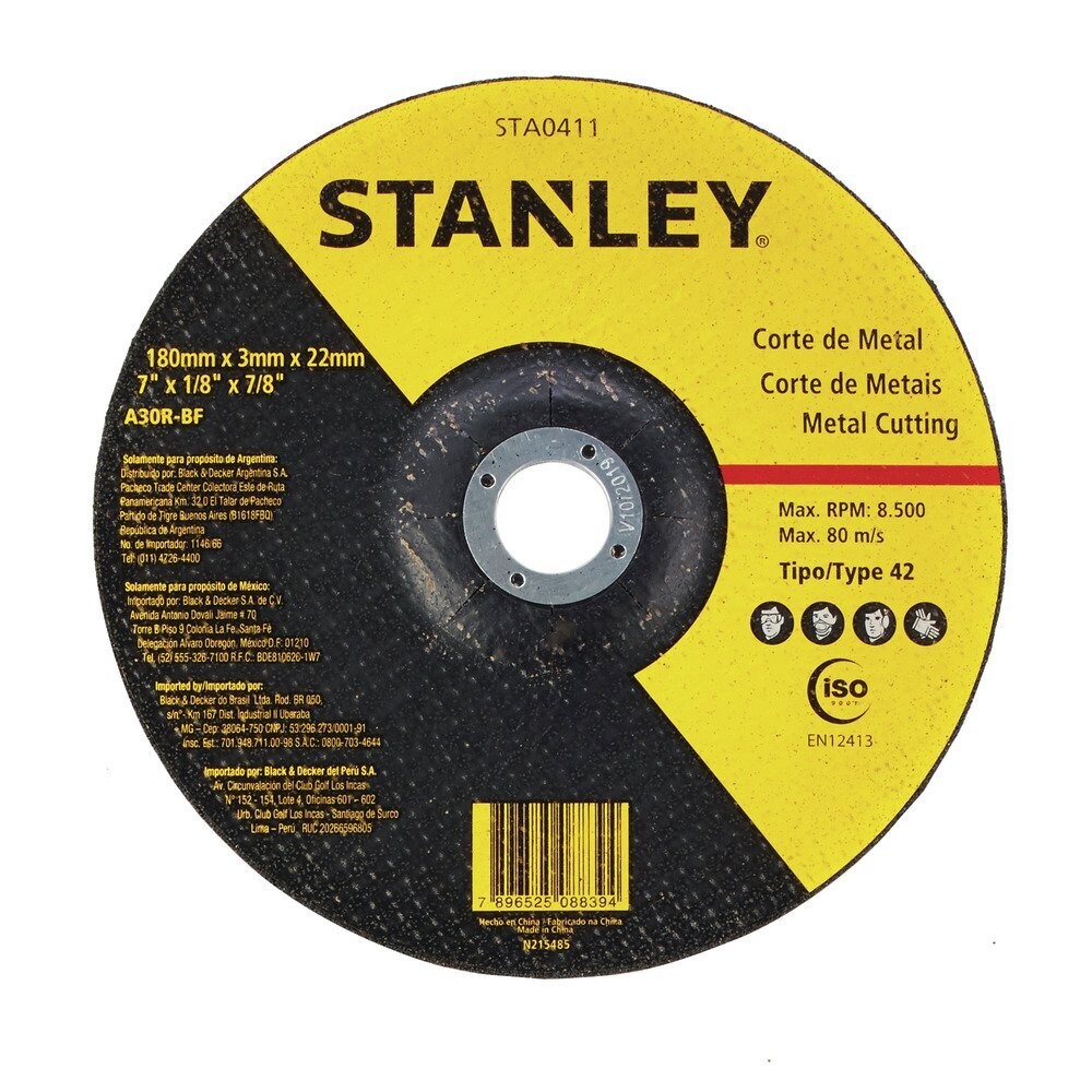 Stanley Metal Cutting Disks (7" X 1/8" X 7/8")