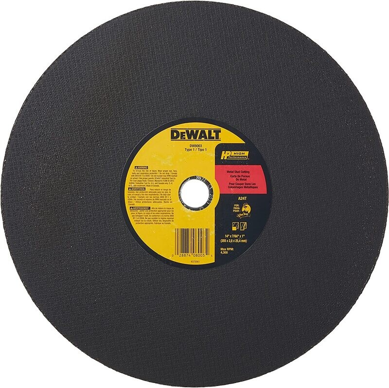 Dewalt Metal Stud Cutting (A24T) 14" X 7/64" X 1"
