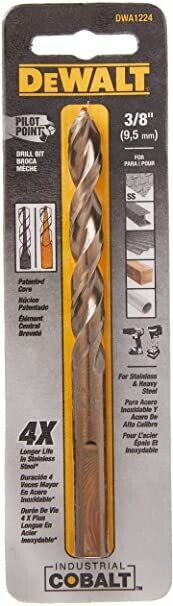 Dewalt (3/8") 4X Industrial Cobalt Drill Bit