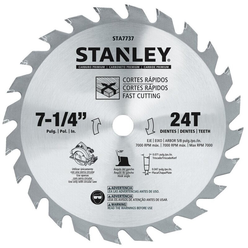 Stanley 7-1/4" (24T) Cicular Saw Blade