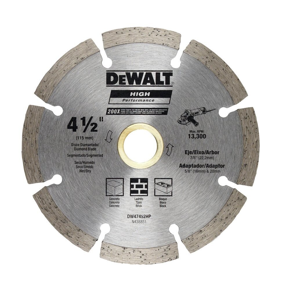 Dewalt 4.1/2" Segmented Diamond Blade