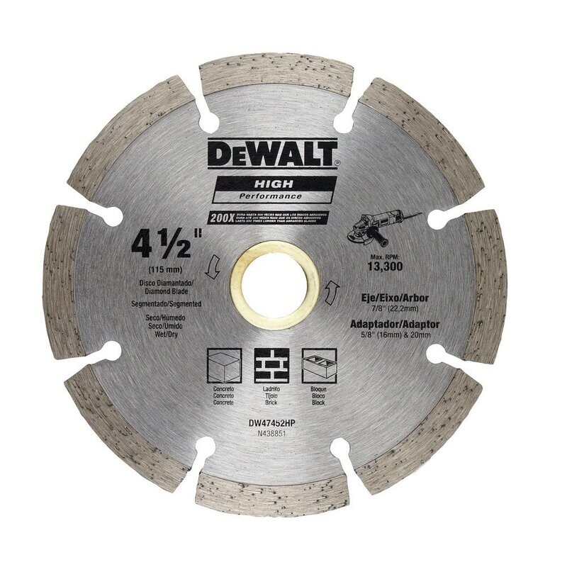 Dewalt 4.1/2" Segmented Diamond Blade