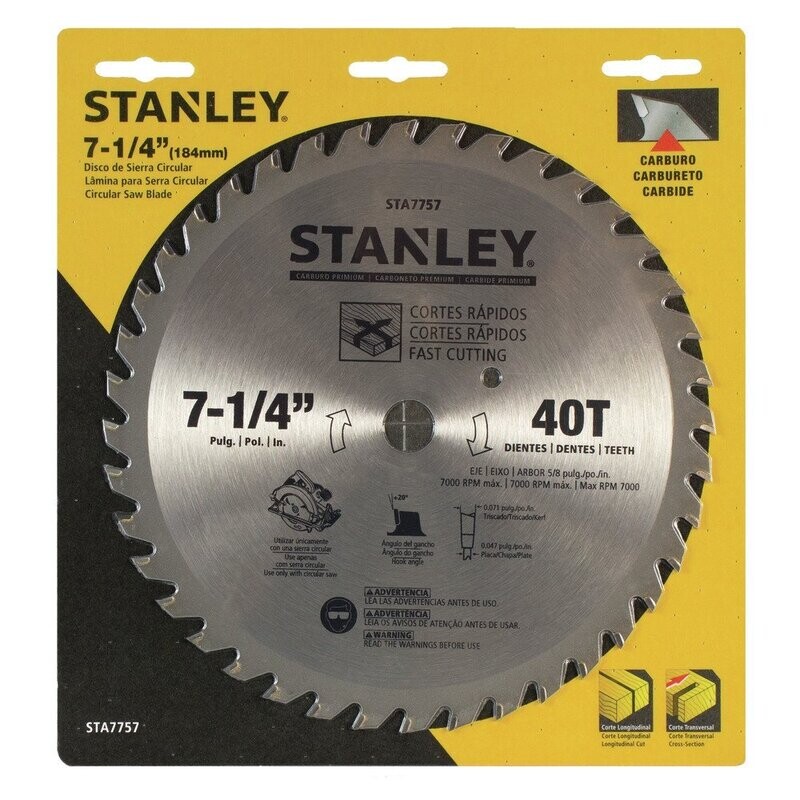 Stanley 7-1/4" Fast Cutting Disc (40T)