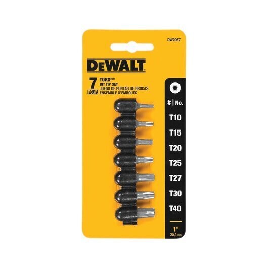 Dewalt 7 Star Bit Tip Set