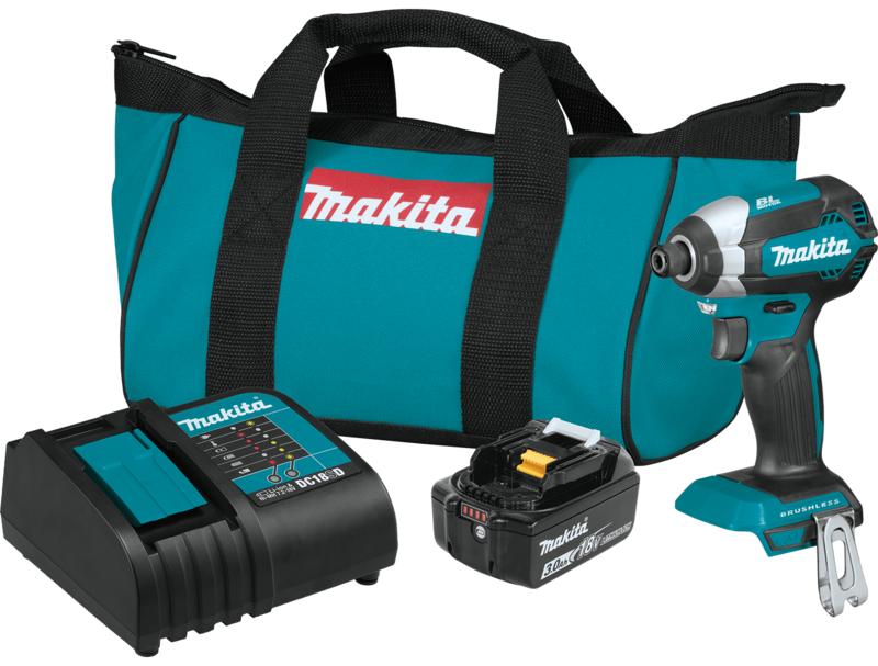 Makita 18V LXT® Lithium‑Ion Brushless Cordless Impact Driver Kit (3.0Ah)
