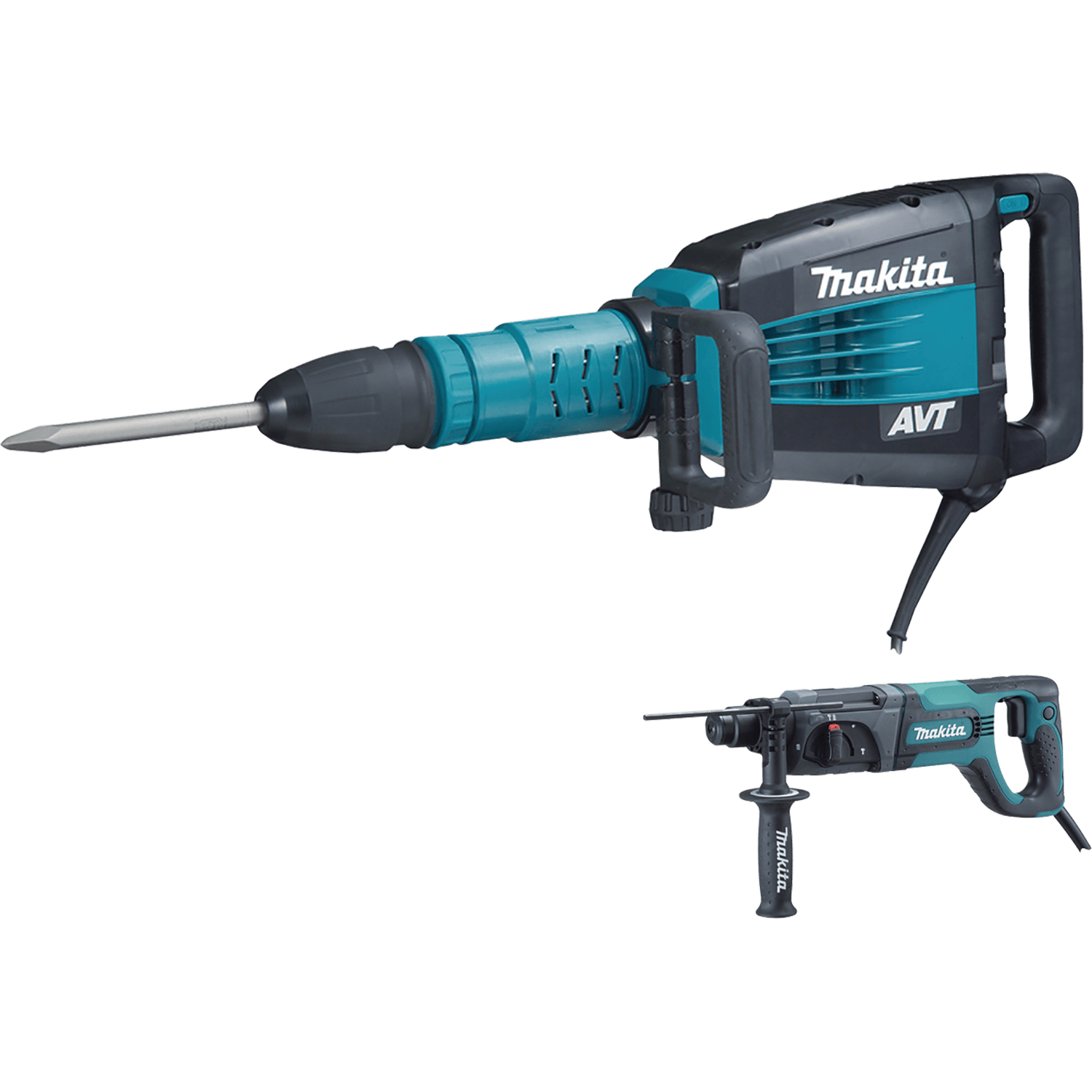 Makita 27 lb. AVT® Demolition Hammer, accepts SDS‑MAX bits and 1" Rotary Hammer