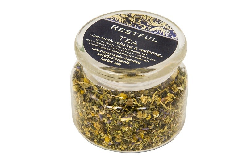 Restful Tea- Glass jar