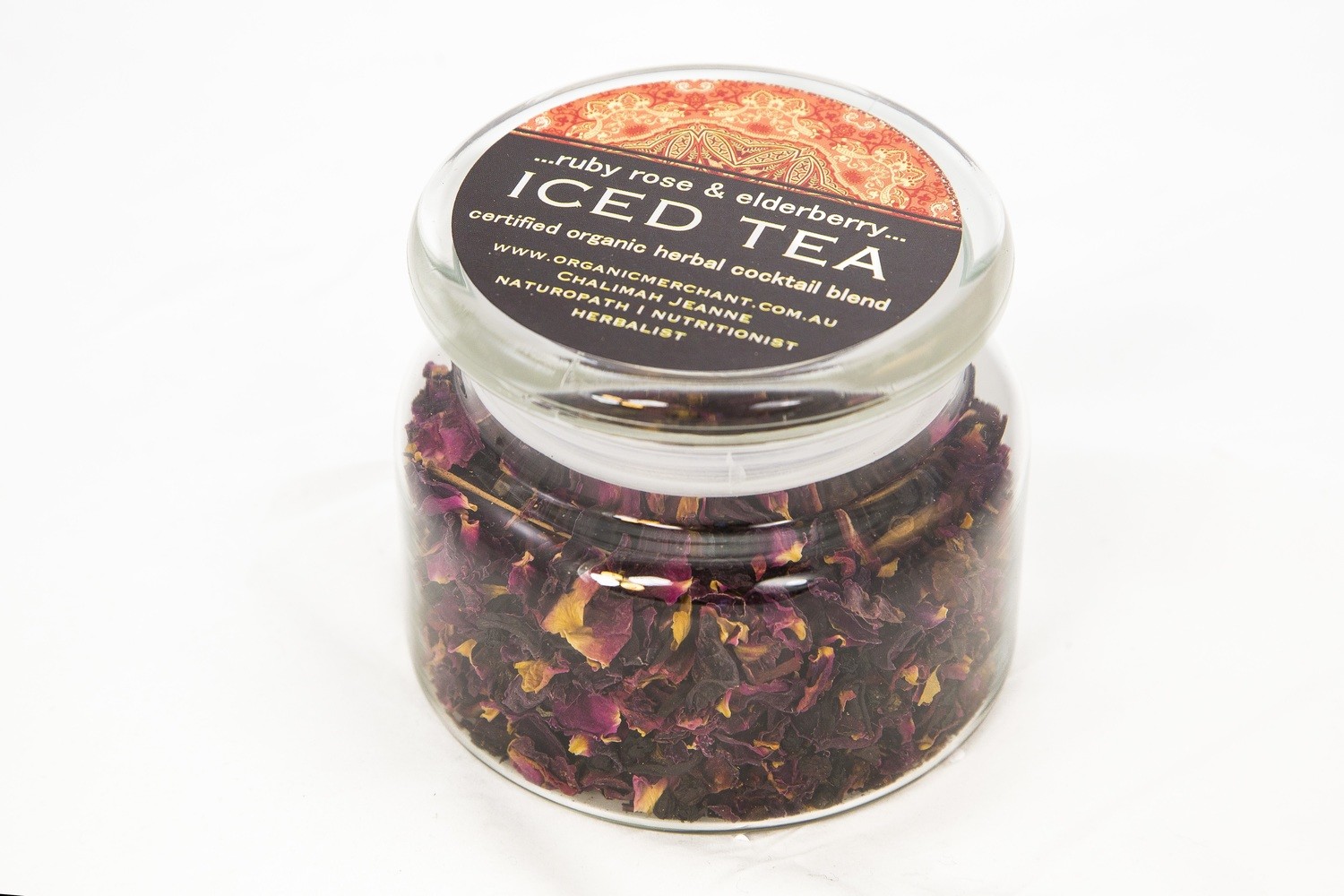 Iced Tea- Ruby Rose &amp; Elderberry- Glass Jar