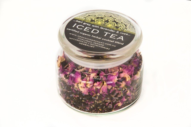Iced Tea- Earl Grey with Lavender &amp; Rose- Glass jar