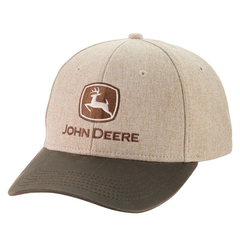 Khaki Brown Faux Waxy Hat
