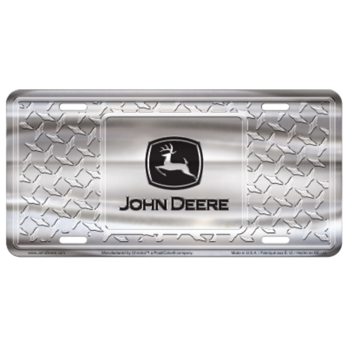 DIAMOND LICENSE PLATE WITH BLACK LOGO