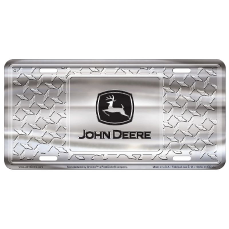 DIAMOND LICENSE PLATE WITH BLACK LOGO