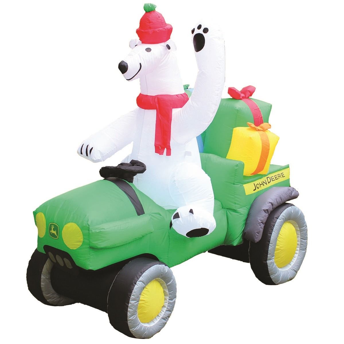 Polar Bear on John Deere Gator Illuminated Inflatable