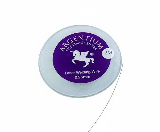 ARGENTIUM 940 SILVER Laser Welding Wire: 2 Metre, 0.25mm