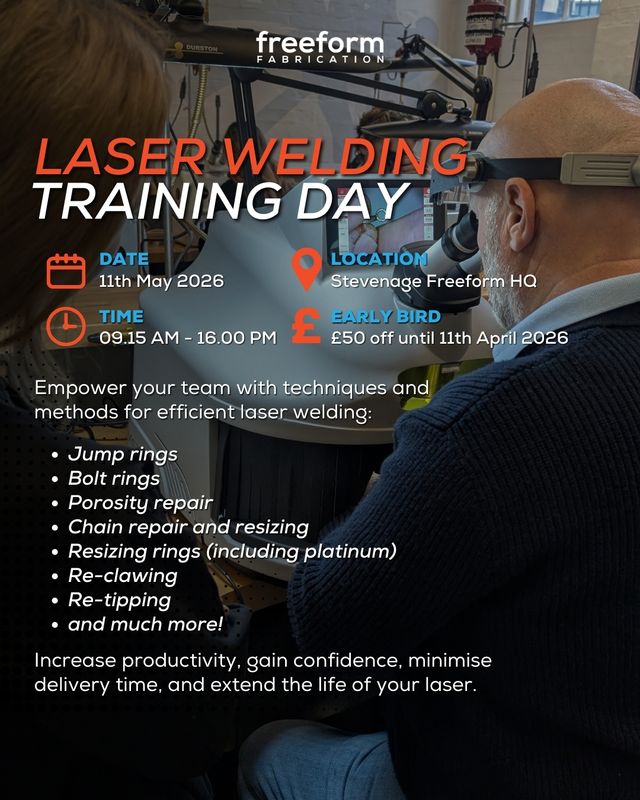 Laser Welding Training Dates: Tuesday 12th May 2026