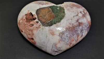 Rose Amethyst Heart - One of a Kind