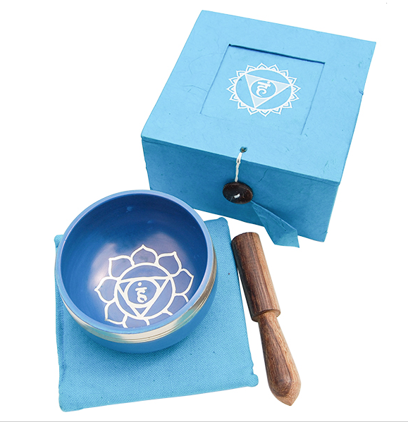 Singing Bowl, Options: Light Blue - Throat Chakra